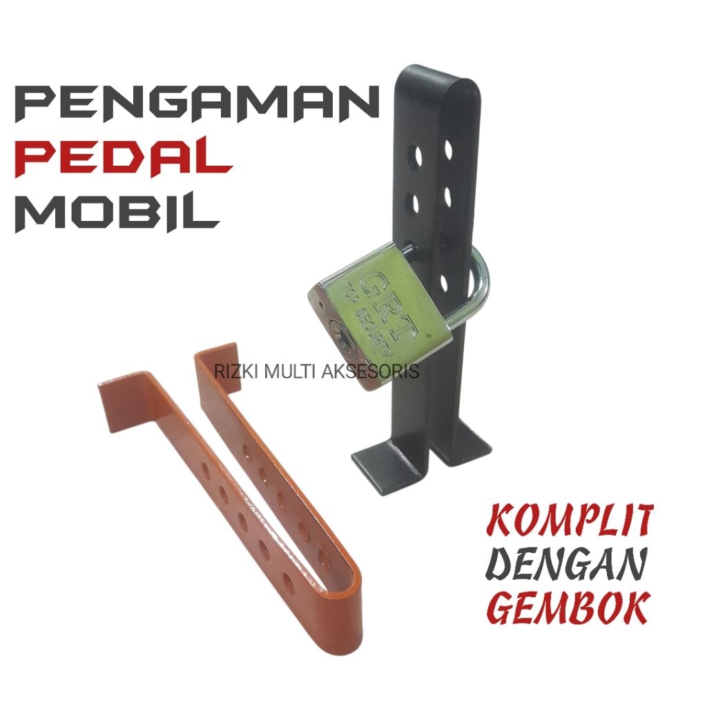 Kunci Pedal Kopling Pengaman Mobil Bonus Gembok Anti Maling