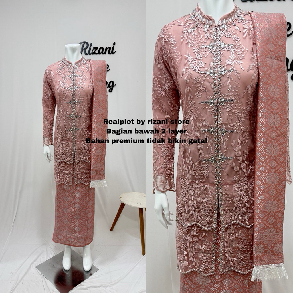 kebaya diana layer bawah / kebaya modern / kebaya ibu besan / kebaya ibu hajat / kebaya pesta
