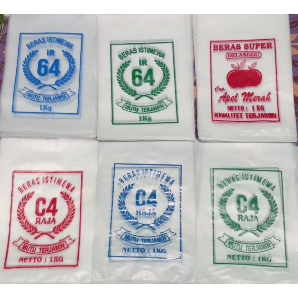 Plastik Beras IR64 1KG, Plastik Beras C4 1KG , Ukuran Beras 1KG