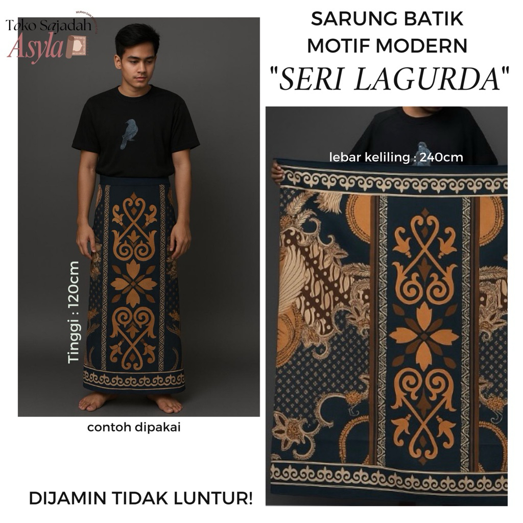 SARUNG BATIK MOTIF LAGURDA MOTIF TERBARU Sarung Batik Pria Dewasa