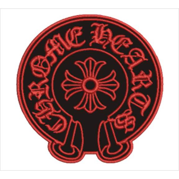 Emblem Patch Bordir Chrome Hearts Hitam Merah - CBI