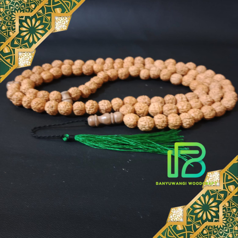 Tasbih Biji Buah Jenitri Rudraksha Genitri Asli 99 Butir Banyuwangi Woodcraft