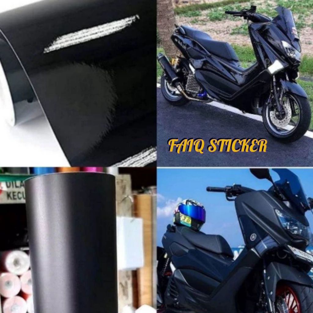 sticker skotlet hitam glossy skotlet hitam doff skotlet motor