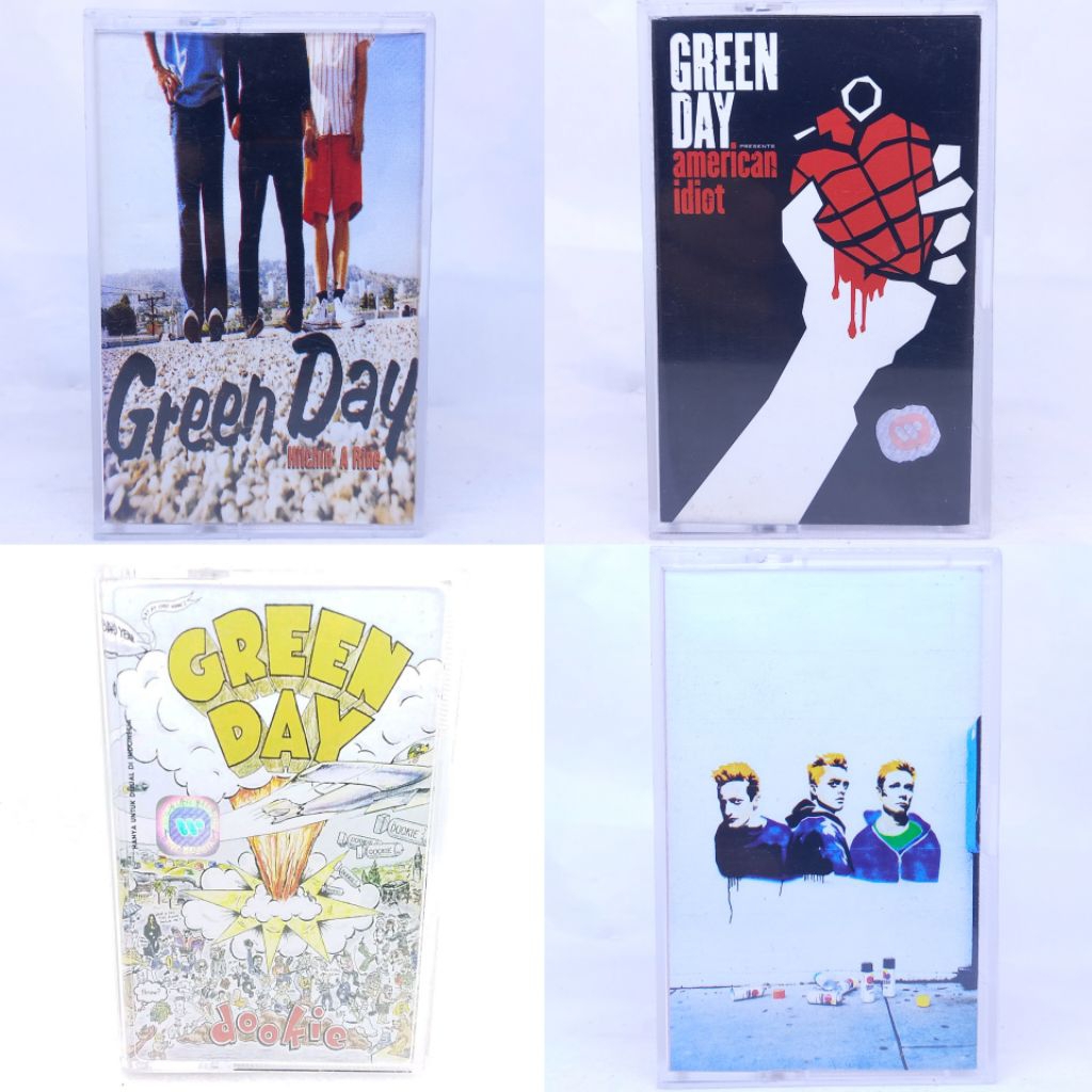 Kaset pita GREEN DAY - dookie - american idiot - warning - nimrod - international superhits - shenan