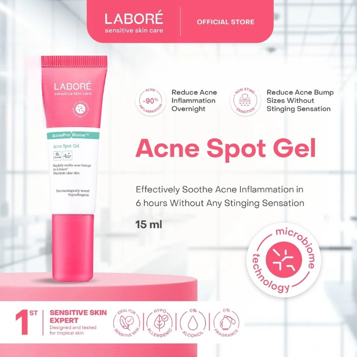 LABORÉ Sensitive Skin Care AcnePro Biome Acne Spot Gel 15ml - Dermalab Revolutionaire Perawatan Waja