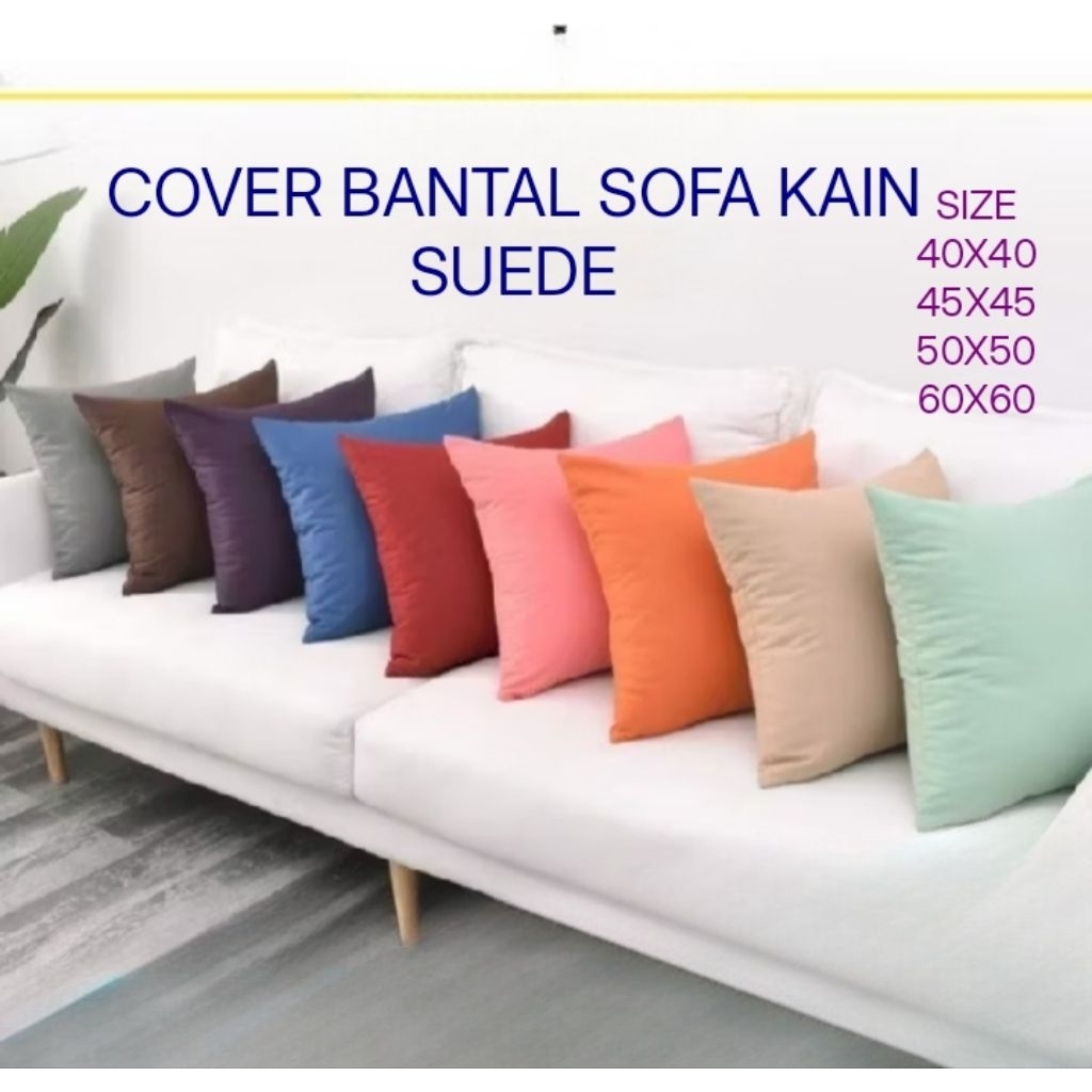 SARUNG SOFA KAIN SUEDE