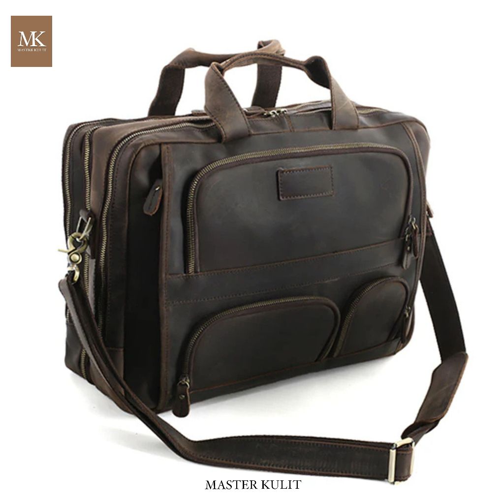 Obral Kilat Tas Kerja Kulit Buatan Tangan Tas Bahu Pria Tas Laptop Messenger Tas Tote