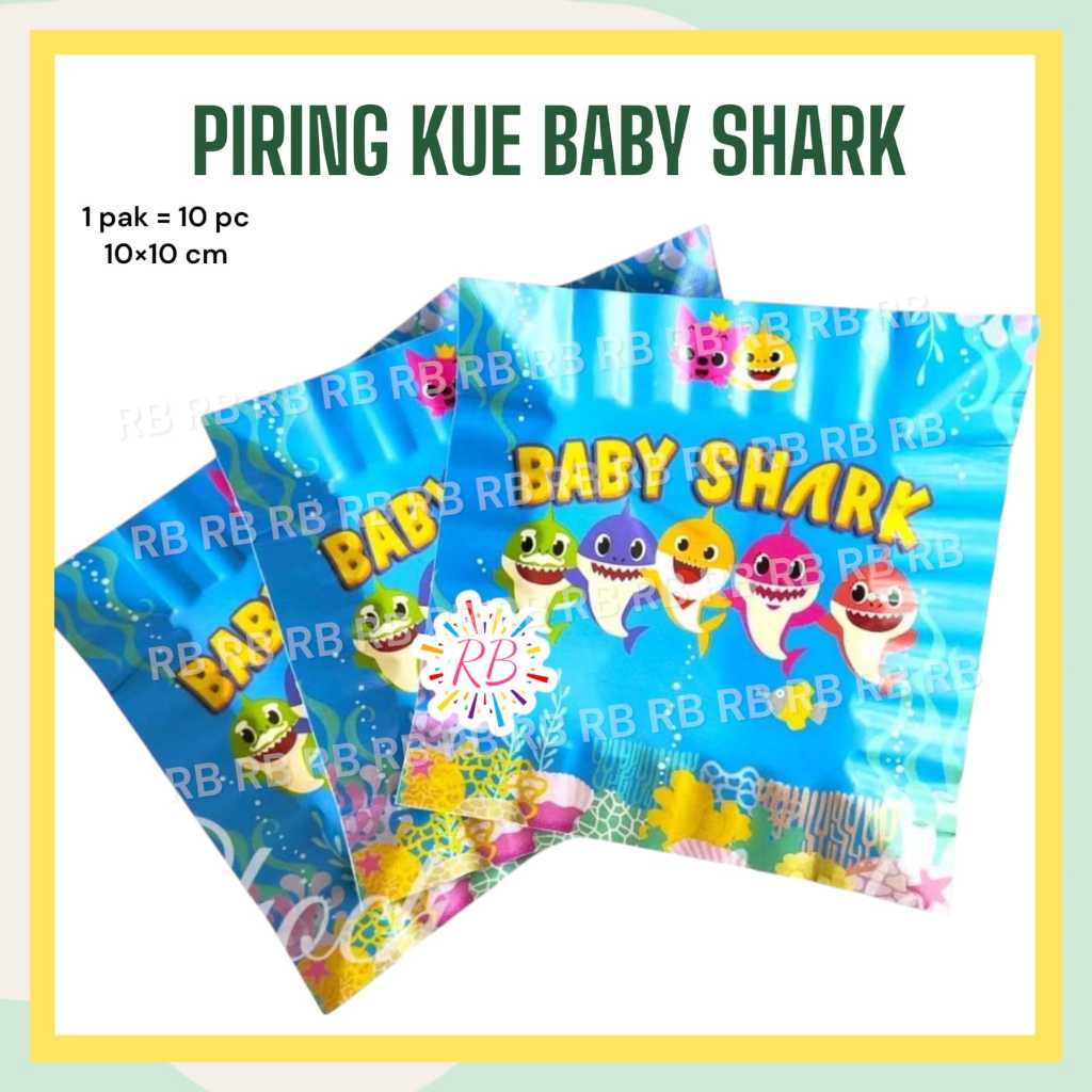 Piring Kue BABY SHARK / Piring Kue Ulang Tahun BABY SHARK