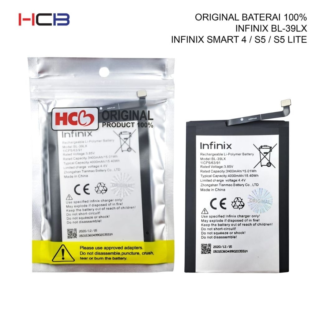 ORIGINAL BATERAI 100% INFINIX BL-39LX/BATERAI BATRE INFINIX SMART4/s5/s5 LITE