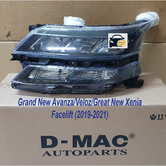 Headlamp Lampu Depan Grand New Avanza/Veloz/Great New Xenia Facelift LED 2019 2020 2021 DMAC
