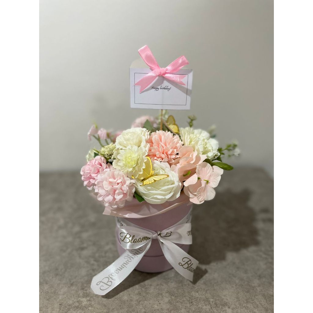 Flower Bouquet Free Custom Tulisan | Bucket Bunga ( Balon88 )