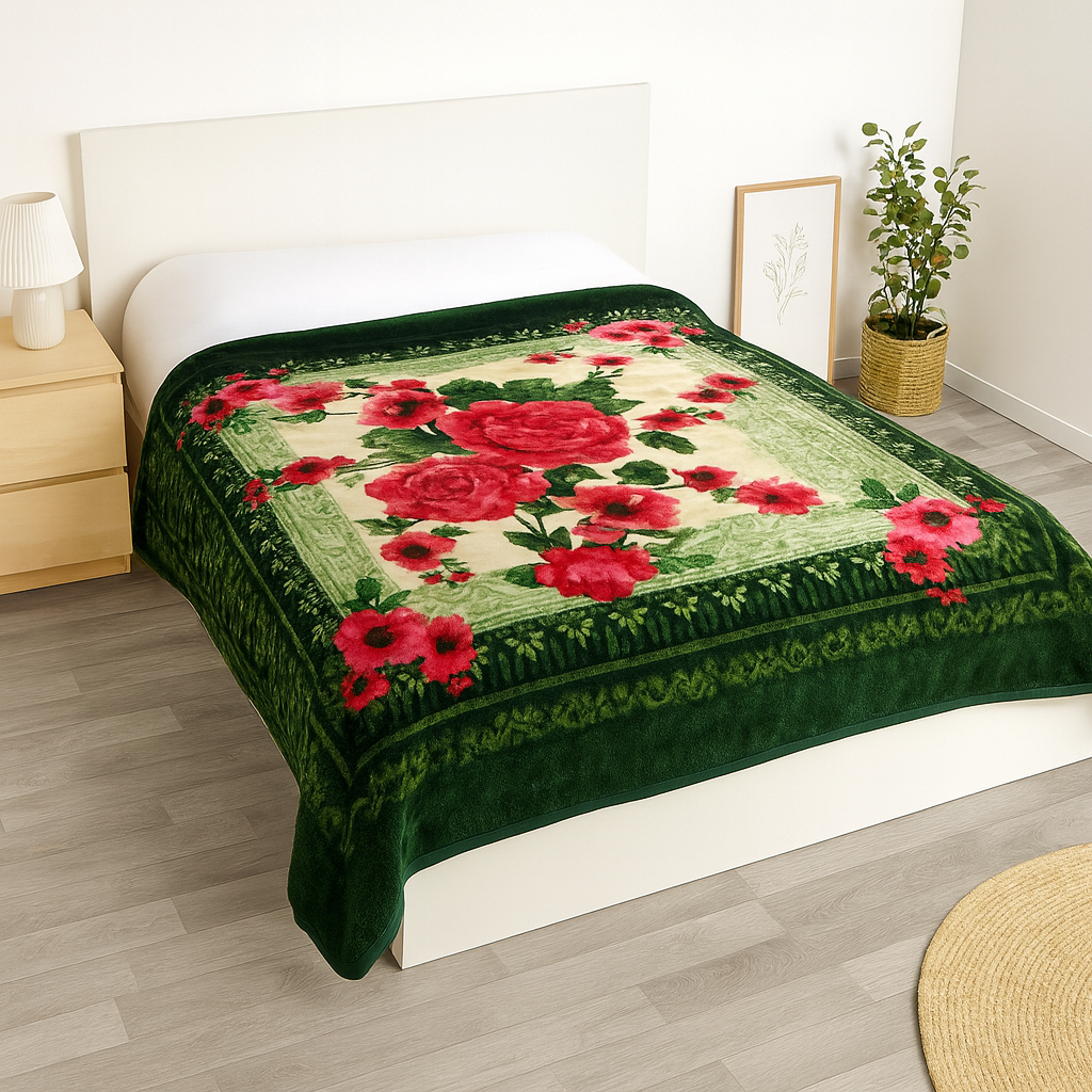 Selimut St Michael Biru  Ukuran Jumbo 190 x 210 cm  Termurah