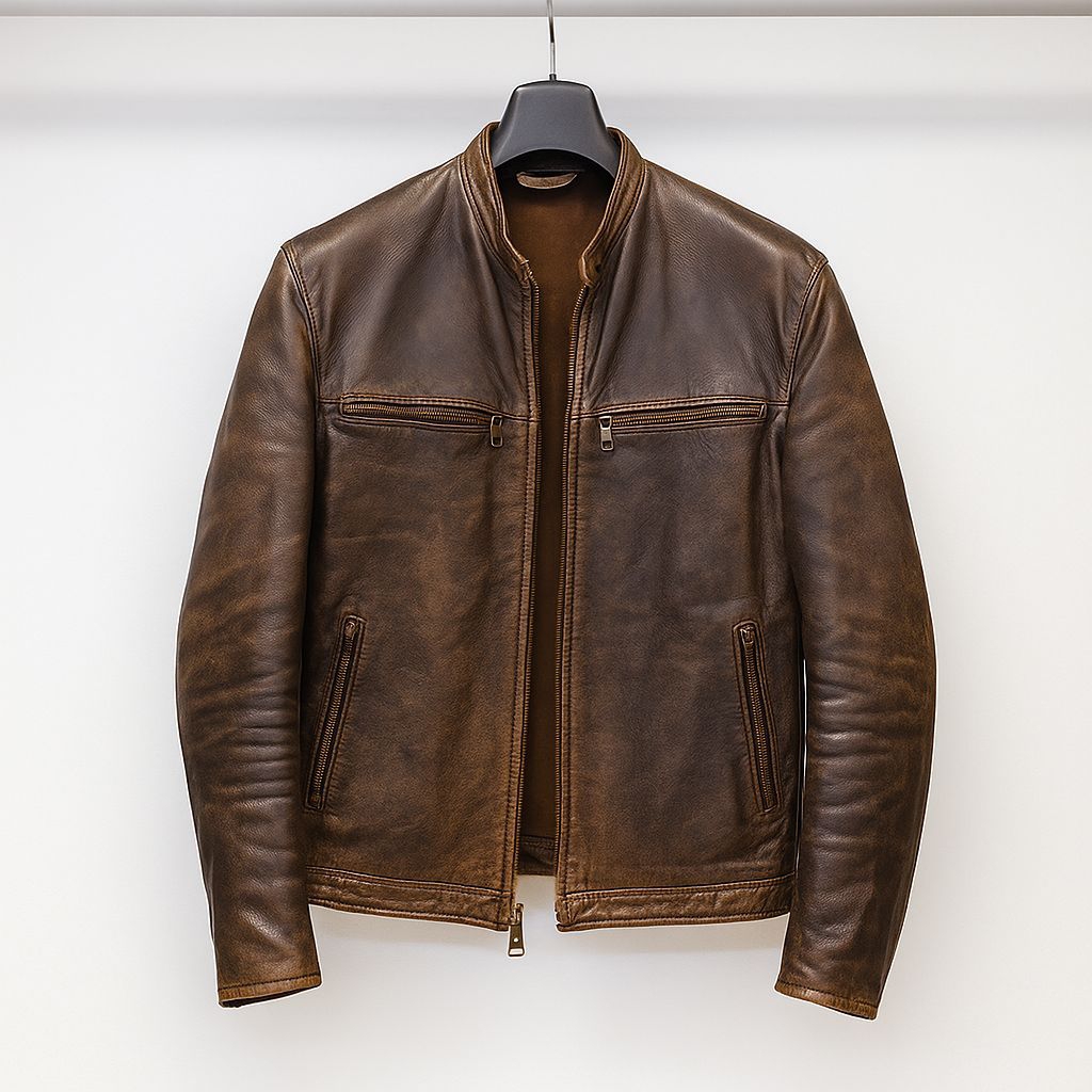 JAKET KULIT ASLI DOMBA SPINIL SUPER VINTAGE