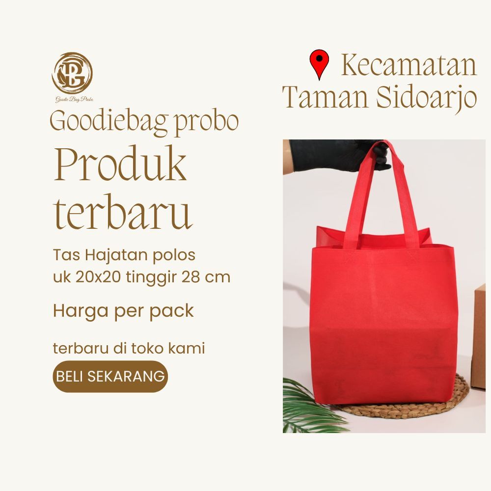 1 pack (60 pcs) tas hajatan polos 20x20x25#tas box ukuran 20x20x 25 1 pack #tas hajatan#tas spunbod#