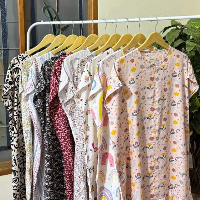 PIYAMA DASTER BAHAN COTTON RAYON   / BAJU TIDUR ADEM / BAJU TIDUR KEKINIAN GEN Z / PAJAMAS / BAJU TI