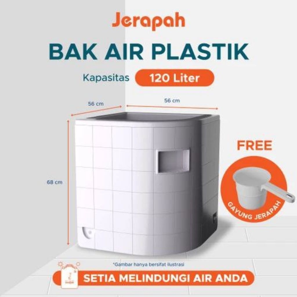 Bak air sudut Jerapah 120 Liter