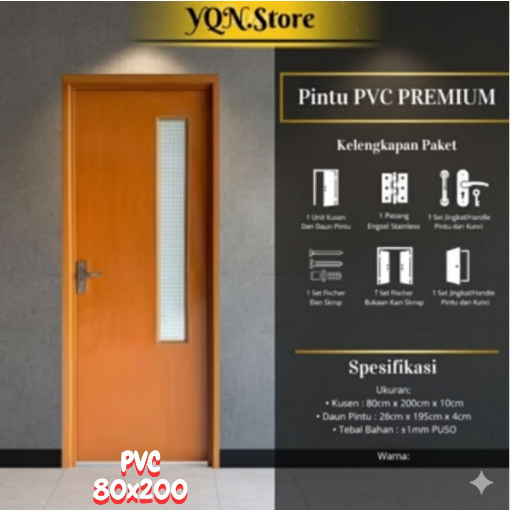 Pintu Kamar PVC 80x200 cm