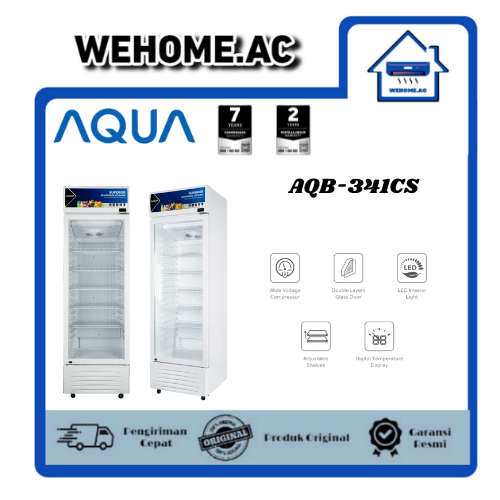 Showcase Cooler Aqua 1 Pintu AQB-341CS Showcase Cooler Aqua 5 RAK Kulkas Pendingin