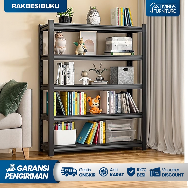 Rak Susun Serbaguna Rak Buku Susun Besi Rak Besi Siku Rak Besi Susun 5 Tingkat Rak Serbaguna Kokoh