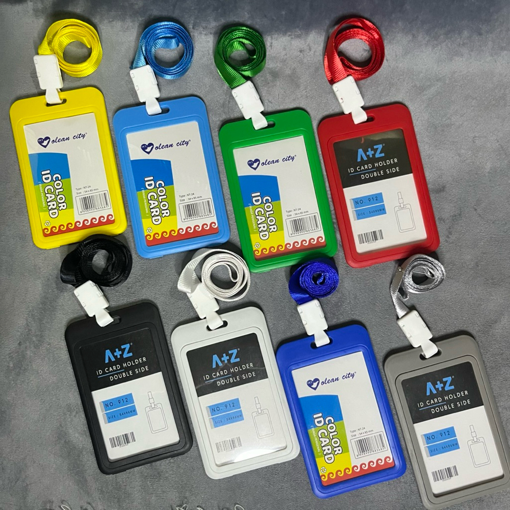 Name tag ID card Transparan Gantungan Kartu Nama Plastik Name Tag Color
