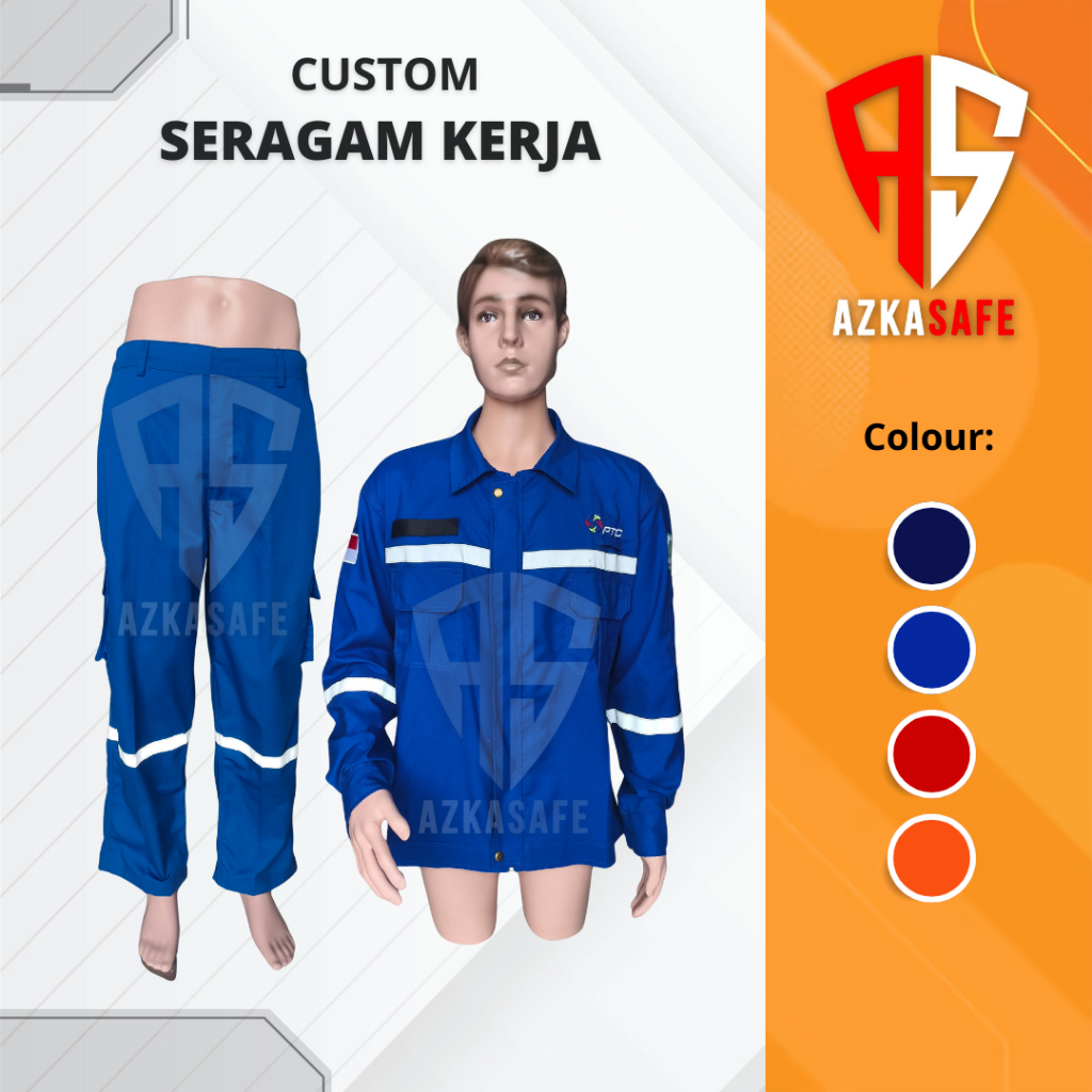 Wearpack Setelan Coverall Seragam Kerja Custom – Free Bordir & Scotchlight