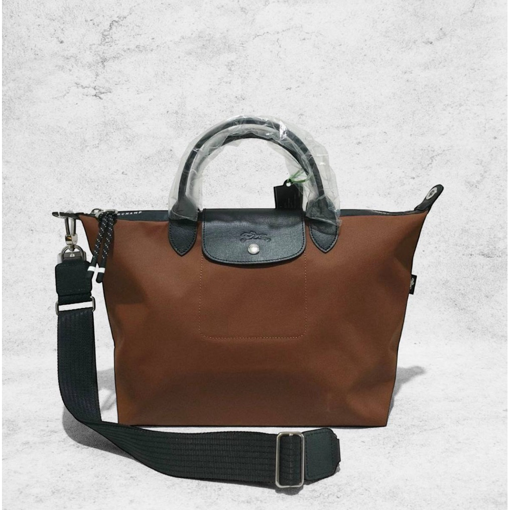 LC LE PLIAGE ENERGY MEDIUM LARGE TOP HANDLE CHOCOLATE