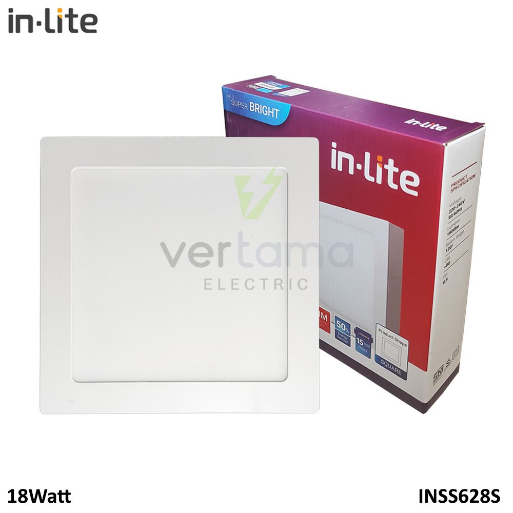 Inlite Lampu Downlight LED Panel Inlite OB Outbow Kotak INSS628S 18W 18Watt