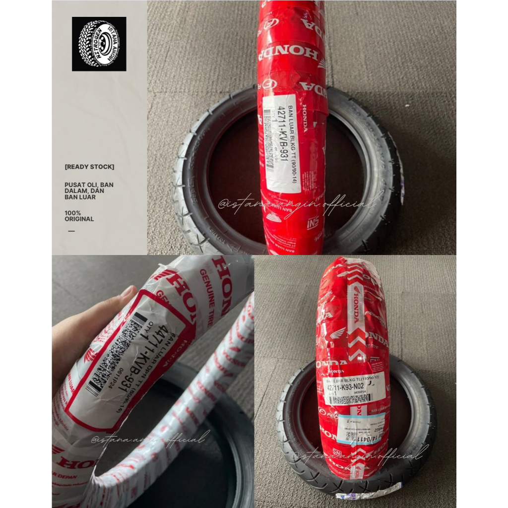 Ban Luar AHM (80/90-14), (90/90-14), (100/90-12), (110/90-12 Tubeless), (90/90-14 Tubeless), (80/90-