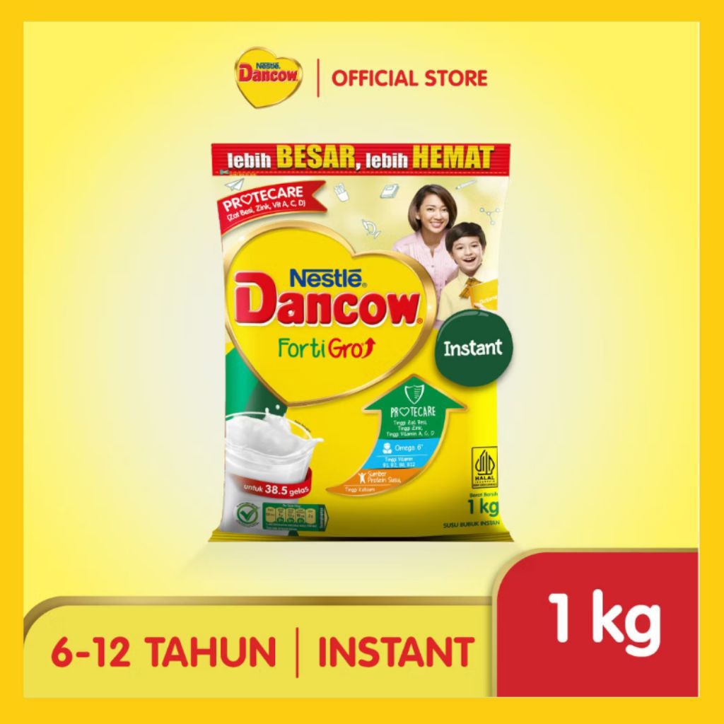 DANCOW BUBUK INSTANT FULL CREAM COKLAT 1KG 750GR