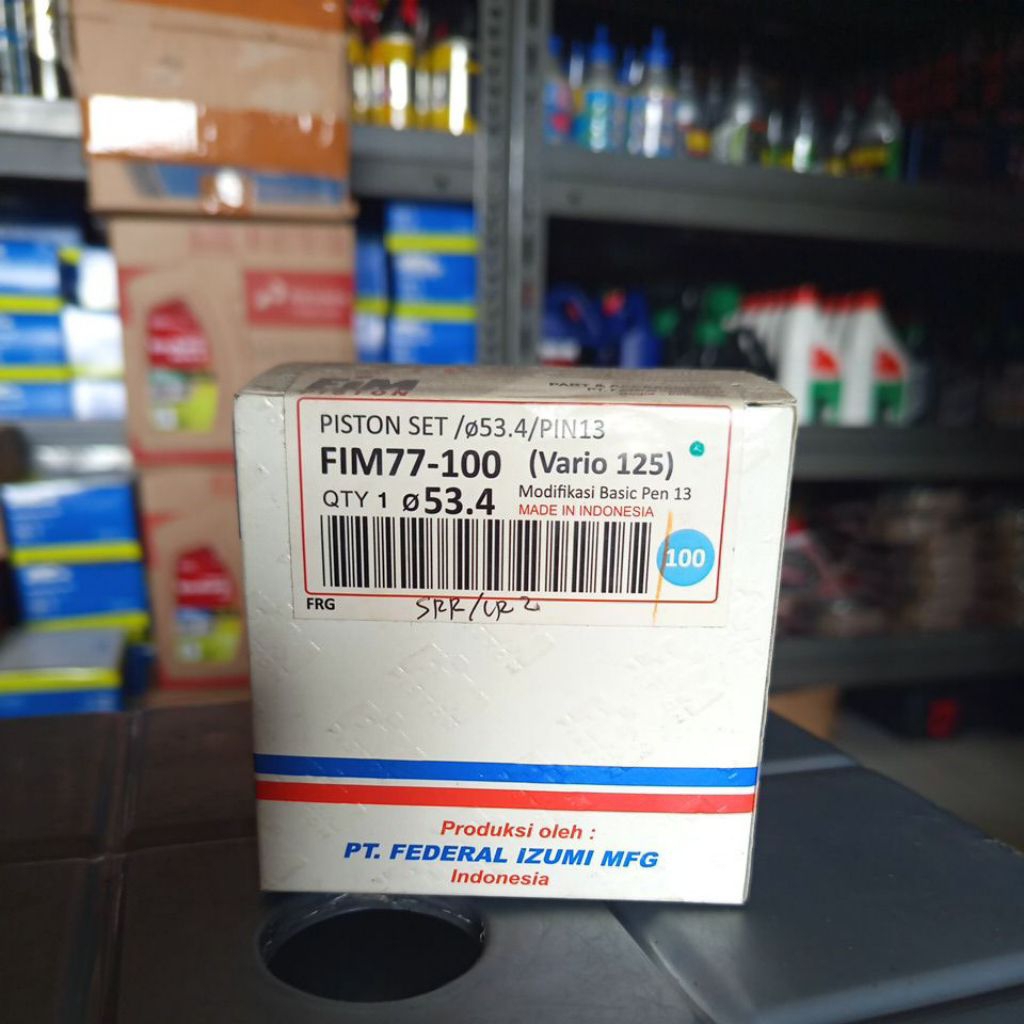 PISTON SET/ PISTON KIT OVERSIZE 100 MOTOR HONDA VARIO 125 ORIGINAL FIM