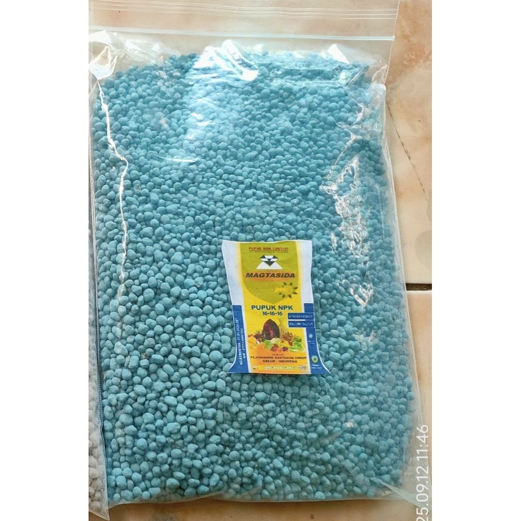 Pupuk Non Subsidi Npk 16 16 16 Jenggong Magtasida kemasan 50 kg biru