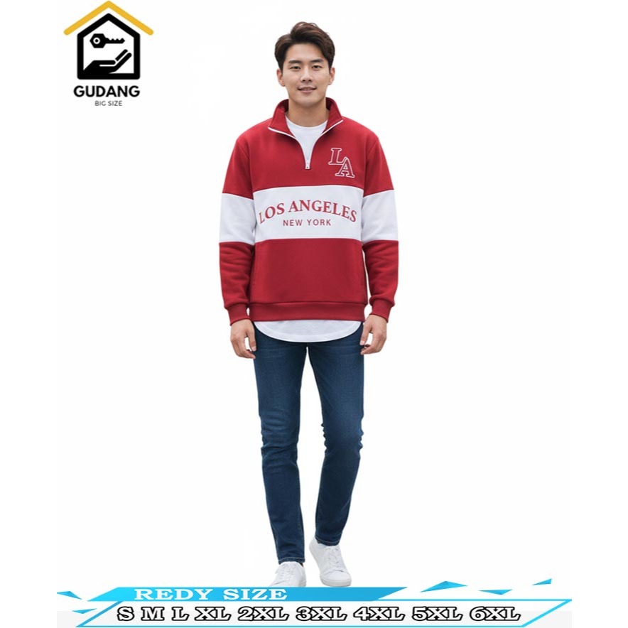 SWEATER HALF ZIP OVERSIZE S-6XL.SWEATER HALF ZIP MARRRON