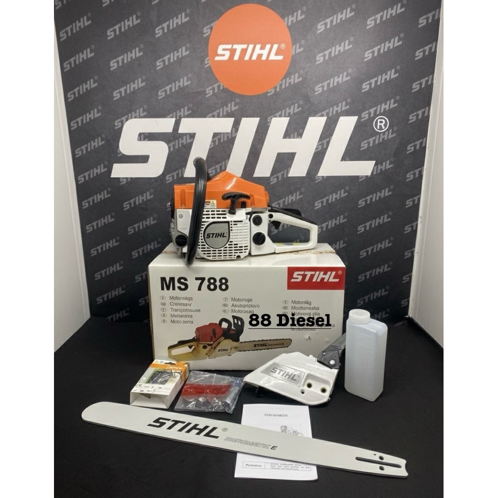 ORIGINAL!!! CHAINSAW MS788 STIHL,SENSO MS788 STIHL BAR 22in SET LENGKAP