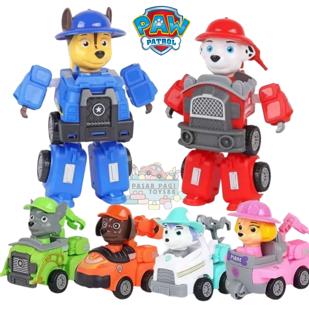 Mainan Paw Patrol Mobil Deformasi Anjing Robot || Mainan Paw Patrol Robot Deformasi Mobil Anjing
