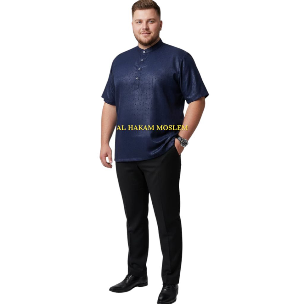 DISKON BAJU KOKO KURTA JUMBO PRIA DEWASA LENGAN PENDEK KOKO KURTA TOYOBO TERBARU