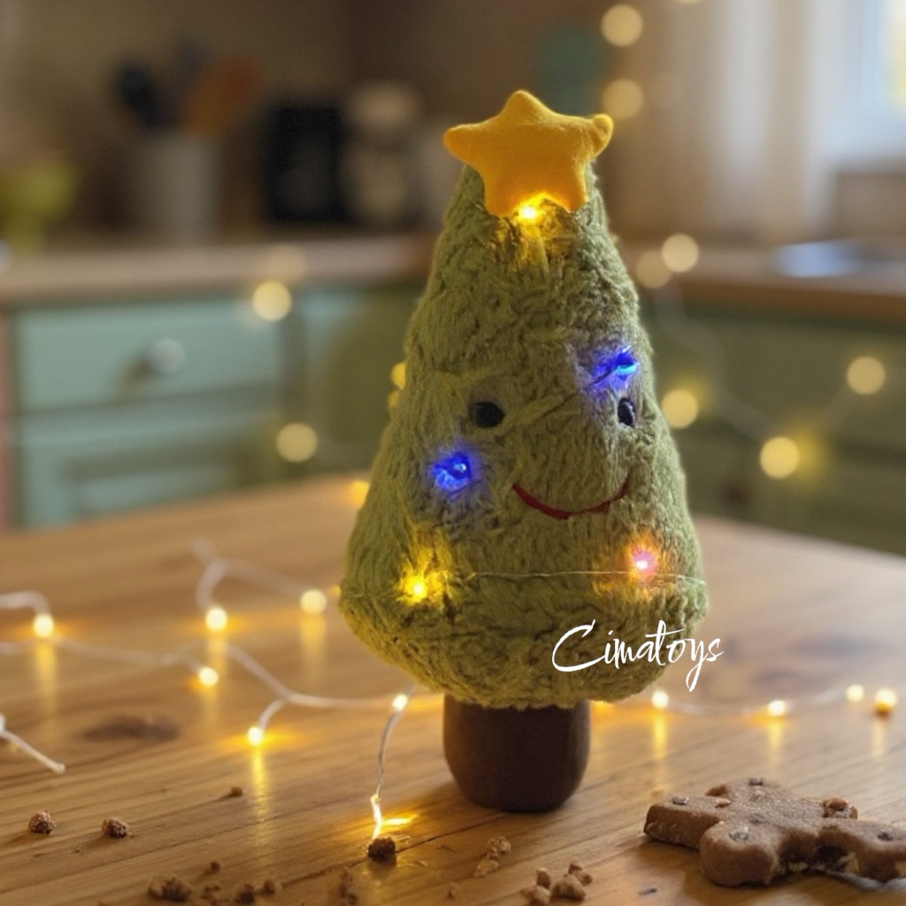 Boneka Pohon Natal Pakai Lampu LED Cimatoys/ Hiasan Natal/ Hadiah Natal