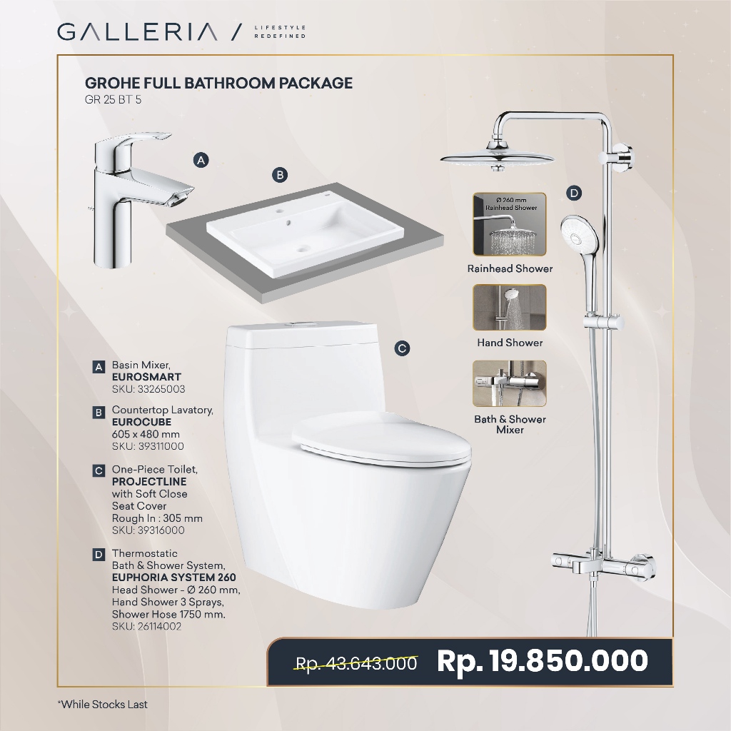Grohe Full Bathroom Package / Grohe Paket Kamar Mandi