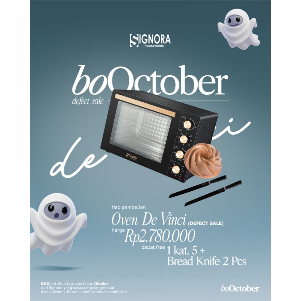 Oven De Vinci 60 Liter Signora Berhadiah Langsung / Oven De Vinci Promo