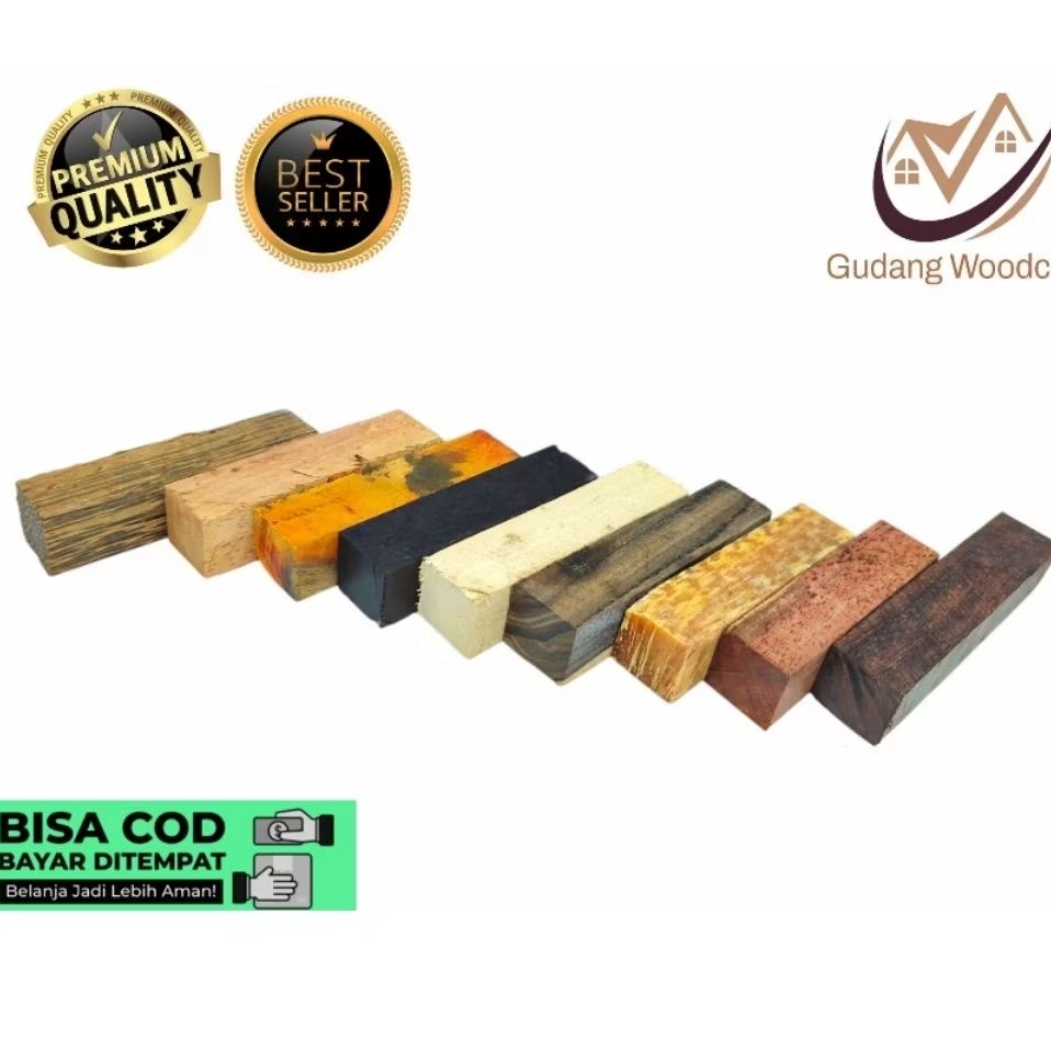Balok Kayu Craft Kerajinan/Lumber 10cm×2cm×2cm 9 Varian Kayu