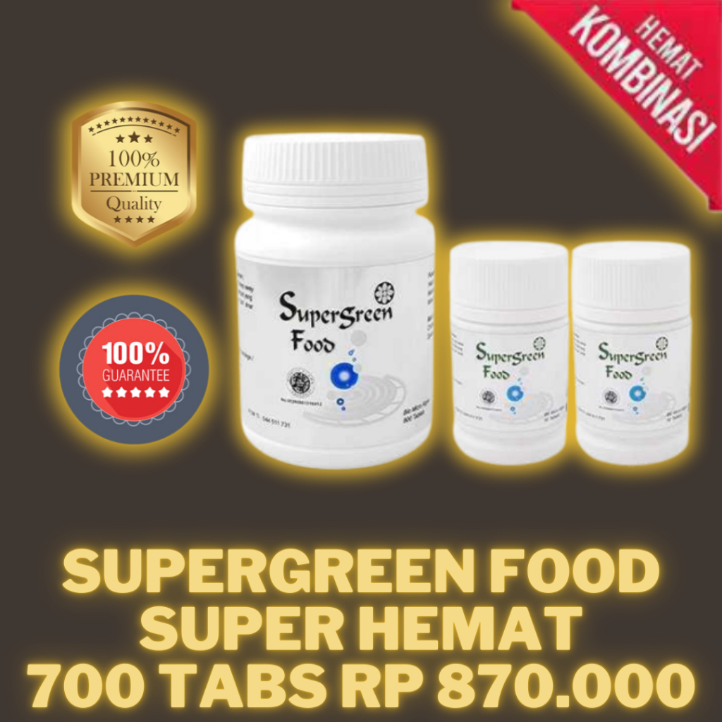 PROMO HEMAT Supergreen Food SGF Makanan Sel Chlorella dan Spirulina Multivitamin KK Indonesia