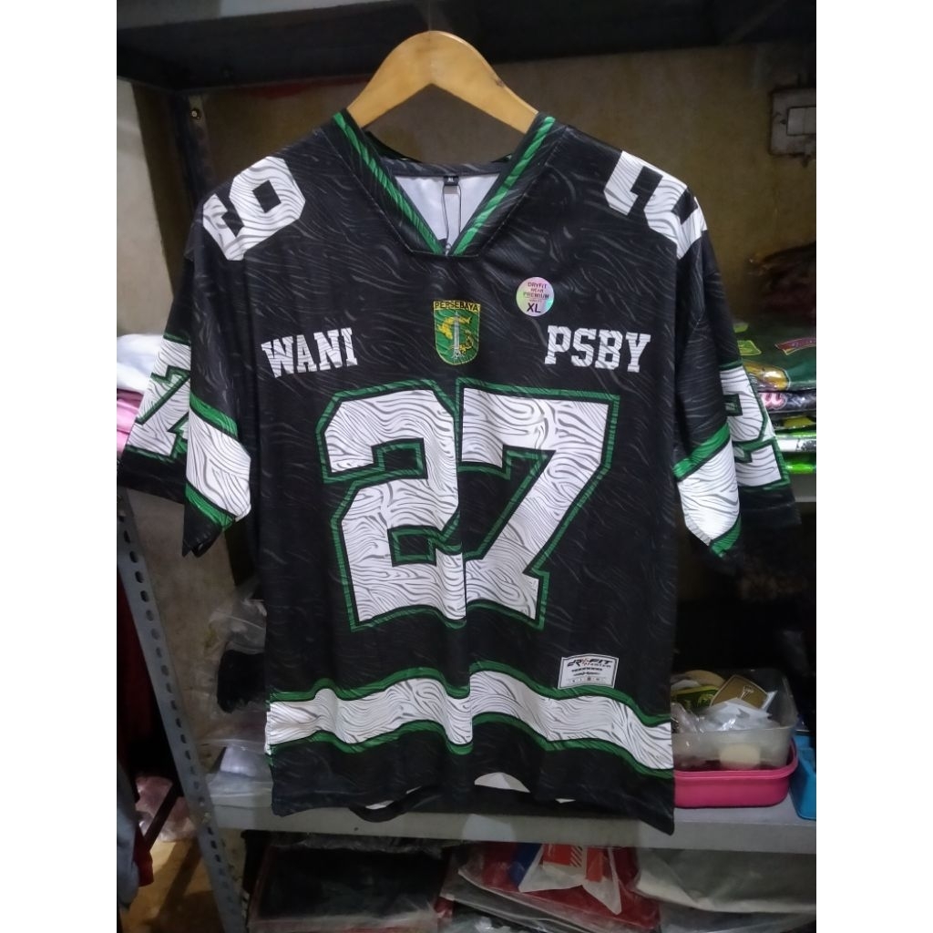 Jersey Persebaya 1927 Jersey Rugby Persebaya 1927 Jersey Oversize Persebaya 1927 Hitam