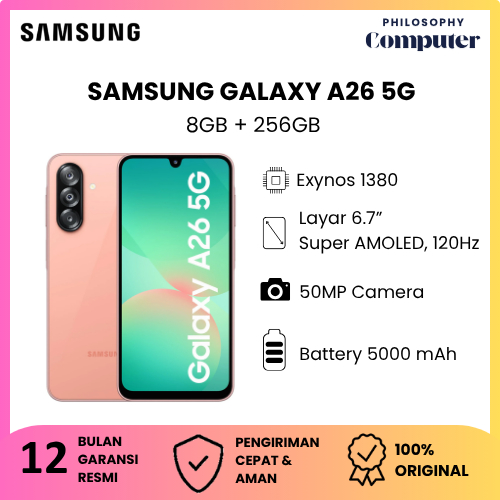 Samsung Galaxy A26 5G 8GB+256GB LCD Super AMOLED Camera 50MP Garansi Resmi 1 Tahun