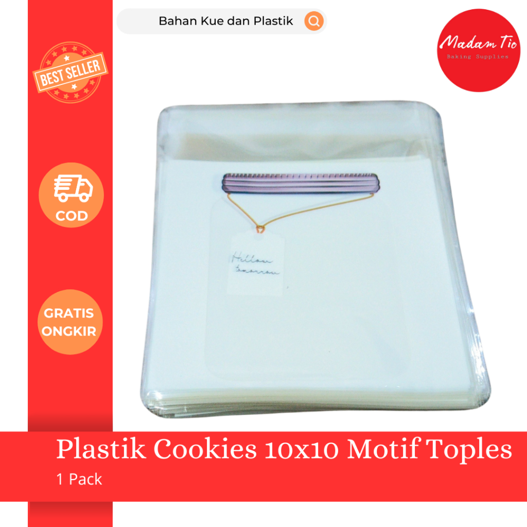 Plastik Cookies 10x10 Motif Toples 1pack