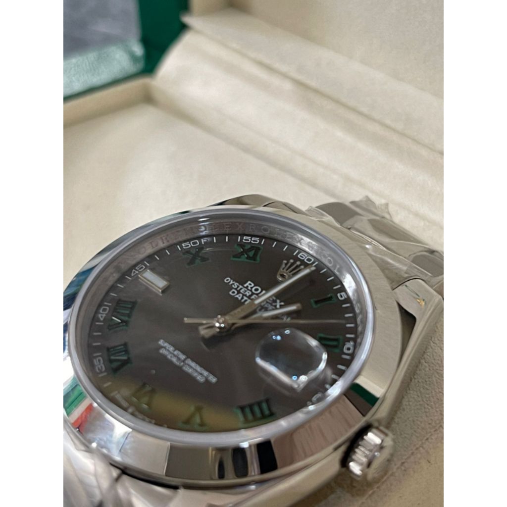 Jam Tangan Pria Rolex Datejust Abu Romawi Wimbledon