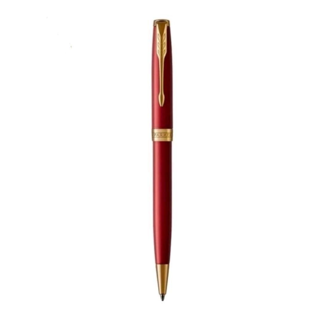 Pen Parker Sonnet Red Gold Trim Ballpoint