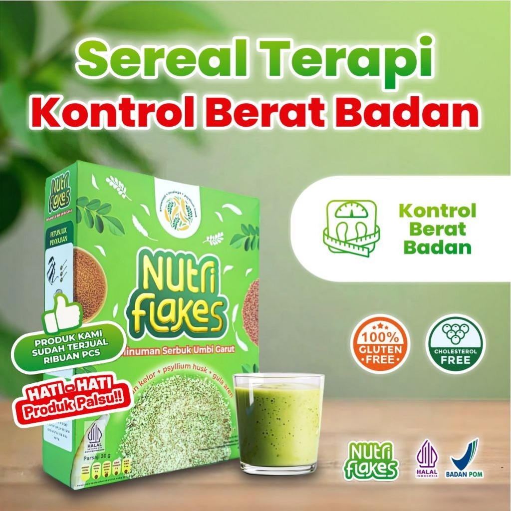 Nutriflakes Sereal Umbi Garut untuk Asam Lambung