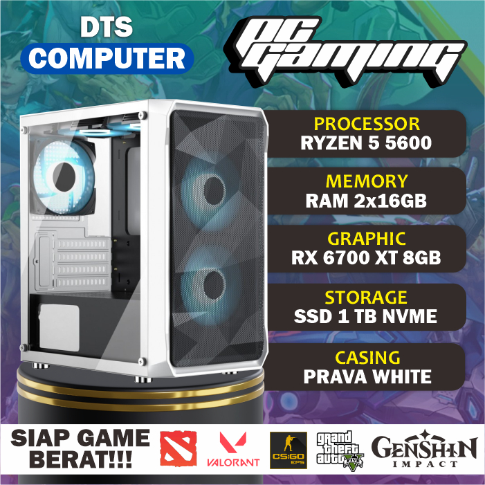 Pc Gaming | Ryzen 5 5600 | RX 6700 XT 8GB | 1TB SSD | Jonsbo Cooler