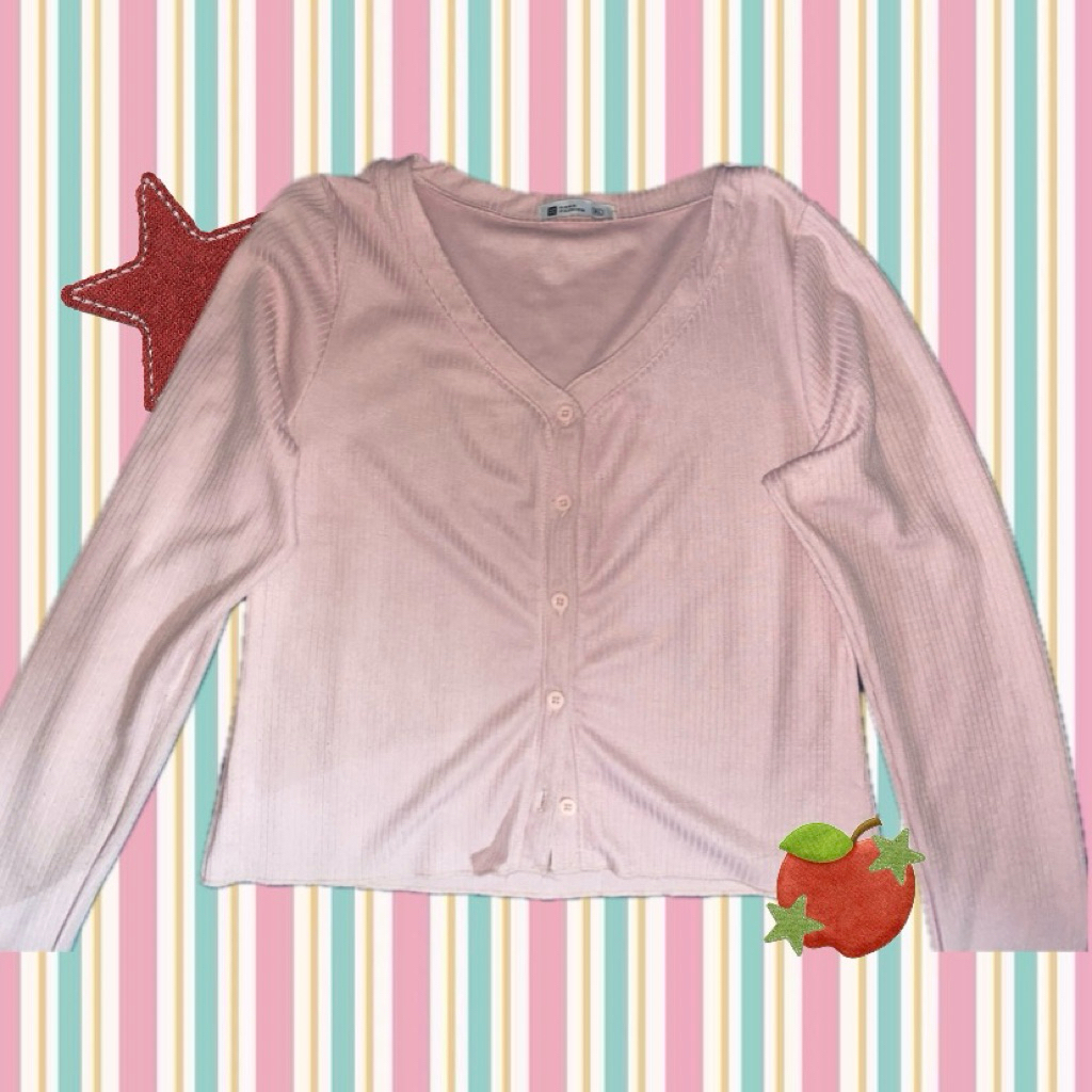 (PL🩷)  Cardigan Soft Pink