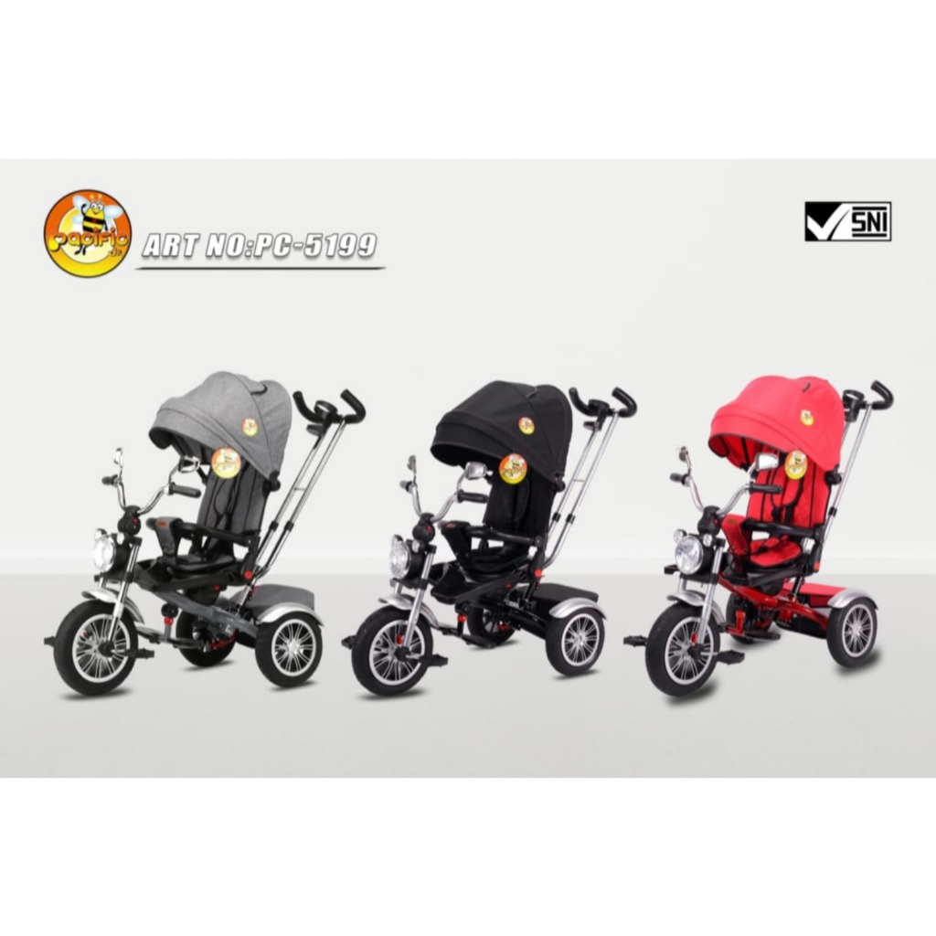 SEPEDA PACIFIC 5199 / TRICYCLE PACIFIC BABY 5199 || SEPEDA PACIFIC 5199-GP ( NOTE : PERBEDAAN NYA BI