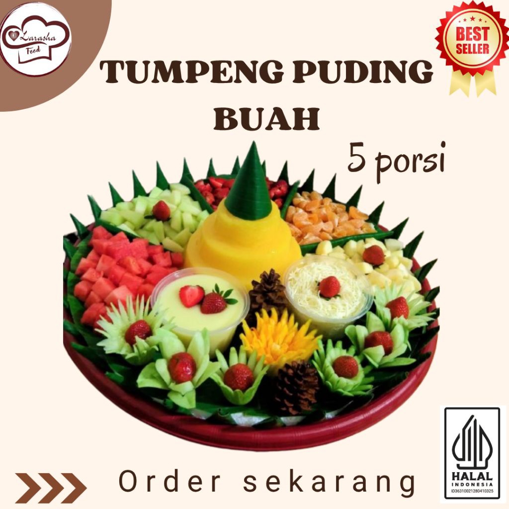 tumpeng Puding Buah 5 porsi/ Puding buah / Puding buah segar /